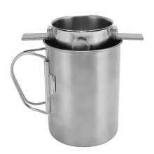 Stainless Steel Pour Over Coffee Maker Set, 12x11x8cm Portable Cup & Filter