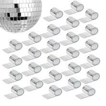 26 PCS Mirror Mosaic Tiles Self Adhesive Disco Tiles Small Square Mirror Mirror Tiles Sticker for DIY