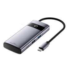 (ZX077 7 in 1) 6/7/8 in 1 Type C Docking Station 4K HDTV PD100W Power Delivery USB Port SDTF Card Reader