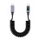 (Grey) USB C PD100W Cable with Intelligent Digital Screen, 100W Fast Charging for Electronic Devices  Purple 1