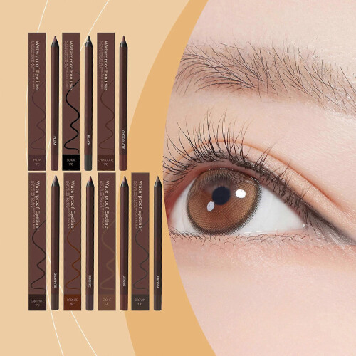 (Chocolate) Precise Waterproof Eyeliners For Day Wear And Effortless Application In Plastic Case  Graphite color 1