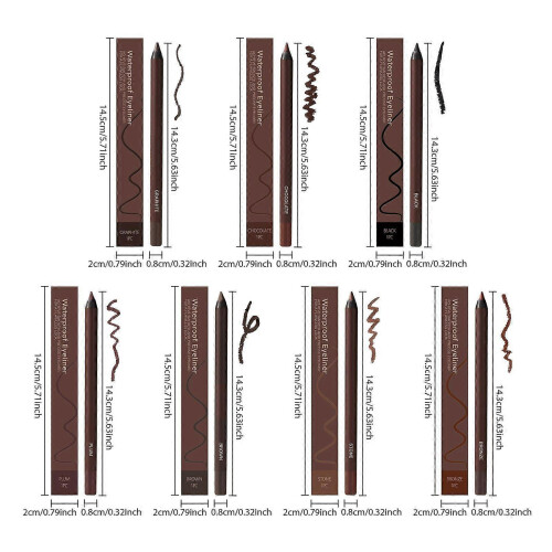 (Chocolate) Precise Waterproof Eyeliners For Day Wear And Effortless Application In Plastic Case  Graphite color 2