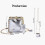 (Gold) Style Clutch Bag Adjustable Shoulder Strap Multi Compartment Waterproof Compact Essential Organizers  Silver 3