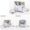 (Blue) Style Clutch Bag Adjustable Shoulder Strap Multi Compartment Waterproof Compact Essential Organizers  Silver 4