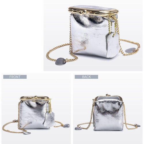 (Blue) Style Clutch Bag Adjustable Shoulder Strap Multi Compartment Waterproof Compact Essential Organizers  Silver 2
