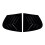 Car Rear Triangular Window Louvers Shutters Blinds Cover Trim for  1 Series E87 2005-2011 Glossy Black 1