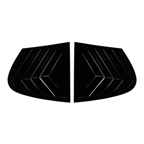 Car Rear Triangular Window Louvers Shutters Blinds Cover Trim for  1 Series E87 2005-2011 Glossy Black