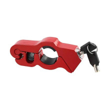 (Red) Upgrades Motorcycle Handlebar Safety Lock Aluminium Protections Tool Handlebar Safety Lock Simple Installation for Bike Red