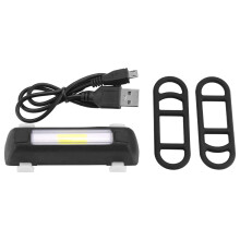 LED-baglygtesæt med USB-opladning, genopladeligt batteri, 7 lystilstande, vandafvisende konstruktion, skridsikker montering til styr