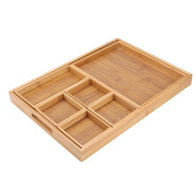 Decorative Serving Tray Bamboo Tray With Handle Natural Materials Elegant Appearance High Quality Sturdy Design Eco Friendly Non Toxic Tea Fruit