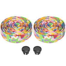 Mountain Bike Handlebar Tape EVA + PU Material Breathable Shock Absorbing Surface Strong Anti Slip Performance Comfortable Grip Easy To Install Self