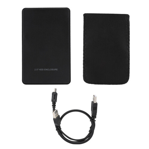 Gabinete externo SATA para SSD/HDD de 2,5 polegadas com USB 2.0, instalação plug & play sem ferramentas, alta velocidade de transferência de