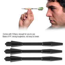 100 pcs Black Durable Plastic Darts Shaft Sticks 50mm