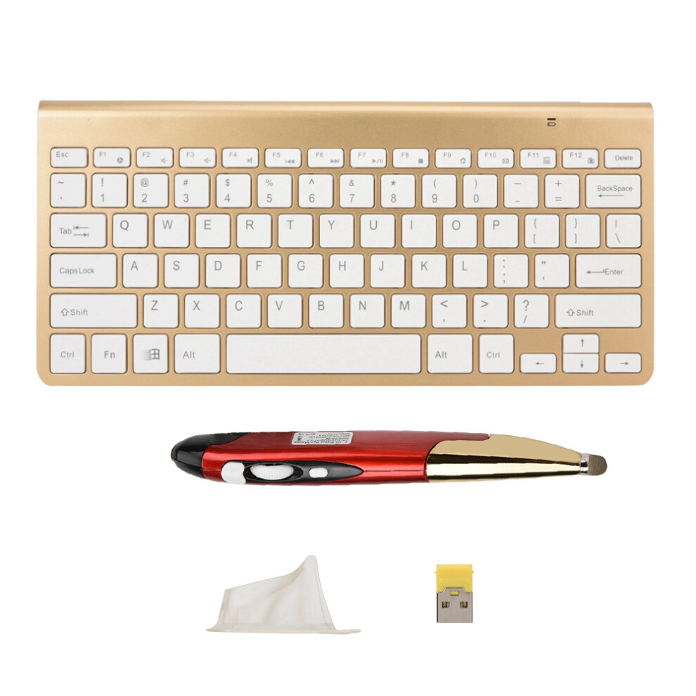 Portable Wireless Keyboard Mouse Ultra Slim, 2.4Ghz Stable Connection Quiet Scissor Switch Keys Full Size Keyboard Combo For Laptop And Pc 9448483309943