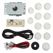 Microswitch Joystick USB Encoder Arcade Buttons Kit DIY LED Arcade Button Windows Arcade Games para Raspberry Pi, High Performance Components with