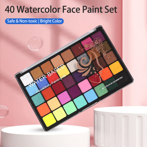 Professional Watercolour Face Paint Set 40 Colours 2