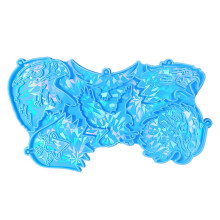 (Blue) Holographic Resin Molds Eagle Silicone Mold for Epoxy Casting DIY Rainbow Light Pendant Decoration Mold Jewelry Tool Clear