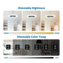 Ventilatore da Soffitto Multidirezionale con Presa di Luce con Telecomando da 10 Pollici, Ventilatore da Soffitto Avvitato con Presa di Luce per Una
