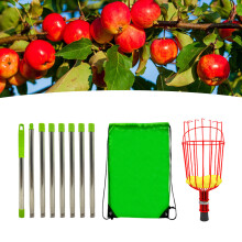Outil de récolte de fruits télescopique en acier inoxydable réglable de 3,2 m