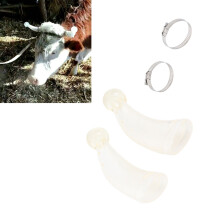 Thickened Silicone Cow Horn Protector with Clamps, 21x8cm