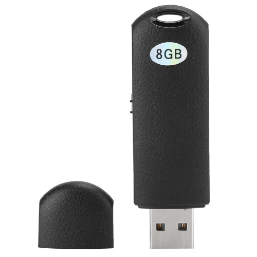 One Touch Smart Voice Recorder With Timestamp Logging, USB Plug Play Recorder Device Durable Design Ensure Fit Sensor Panel Interface