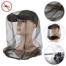 Anti Mosquito Head Mesh Cover Face Net For Hiking Fishing Bee Keeping Camping, Breathable Stretchy Nylon Insect Protection With Storage Bag Heat