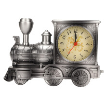 Retro Style Train Locomotive Alarm Clock Battery Powered Tabletop Clock Decor Home Office Bedroom Bookshelf Wide Frequency Range Stable Performance