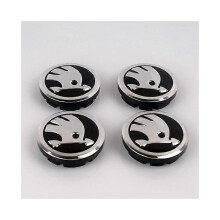 SK05 - 60MM 4-pack Center covers Skoda Silver one size