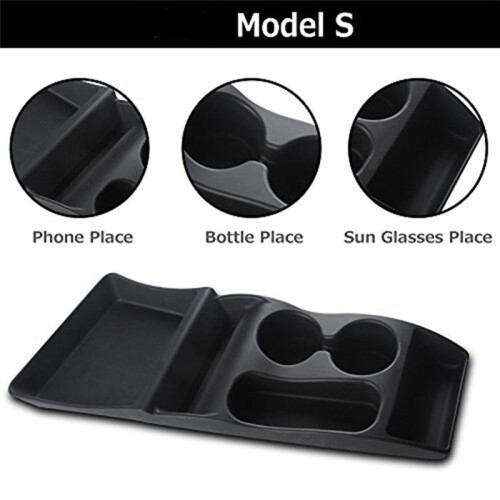 Car Silicone Storage Box Console Container Center Insert Box Cup Storage Box Holder for  Model S 2012-2017 1