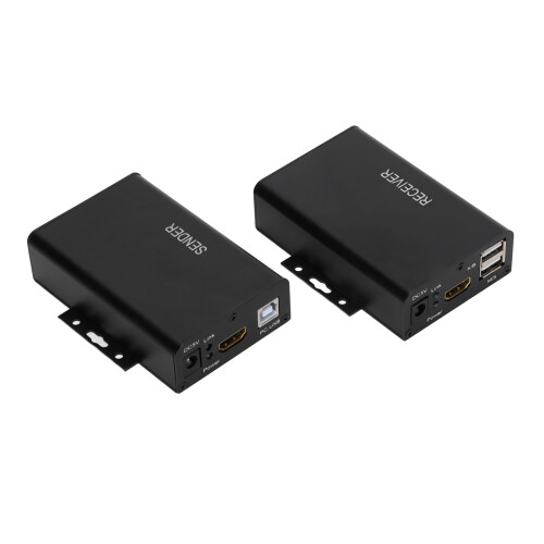 Extendeur USB compatible avec télécommande via Cat5e6, doté d'une interface facile à utiliser, d'une conversion de signal et d'une prise en 2