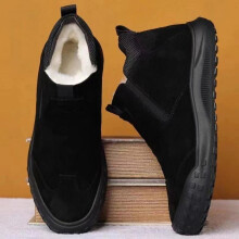 (UK 9 EU 44, Black) Mens Walking Hiking Warm Fur Lined New High Top Ankle Boots Trainers Shoes Size