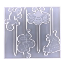 (White) Various Type Plant Tag Moulds - Cute Plant Label Moulds for Potted Plants Durable Silicone Moulds Suitable for Indoor White