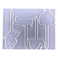 (White) Various Type Plant Tag Moulds - Cute Plant Label Moulds for Potted Plants Durable Silicone Moulds Suitable for Indoor White