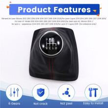6 Speed Car Gear Shift Shifter Knob Lever with Dust-Proof Cover for Leon 5Doors Car Parts Left Hand Drive