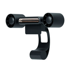 Portable Air Conditioner Charging Fan with LED Light, Luminous Mute Fan, Four-Speed Hanging Screen Small Fan Black