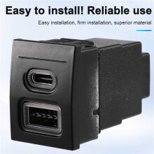 Car USB Charger PD Quick Charge QC3.0 Phone Charging Adapter Outlet Button for 2004 - 2011