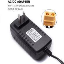 Lipo-Batterijlader, Voedingsadapter, 12V 3A AC/ XT60-Stekker voor ISDT STRIX-Lader, Batterijen, RC-Racedrone (VS)
