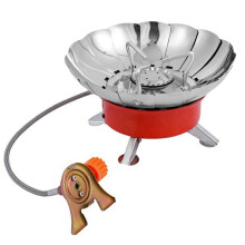 Winddichte Piezo Ontsteking Lotus Gasfornuis Outdoor Koken Gasbrander Kookgerei met Adapter voor Camping Wandelen Picknick