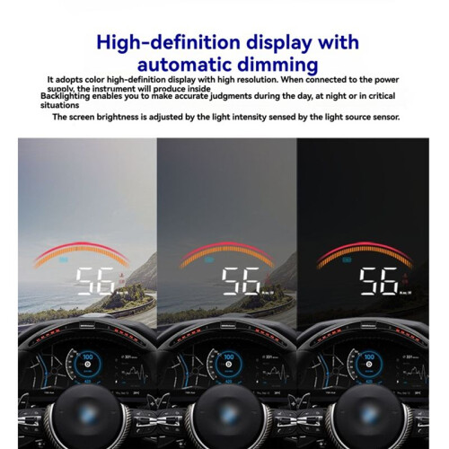 M11 OBD2 Dual System HUD   Display Speed Water Temperature Mileage  Auto Windshield Projection