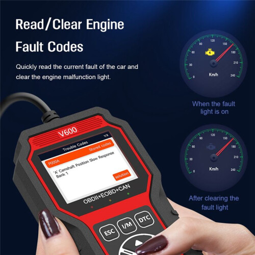 Batteriespannungserkennung, Fehlercodesuche, OBD2-Scanner, Diagnose-Sauerstoffsensor-Test, Autodiagnosetool, Professionell 2