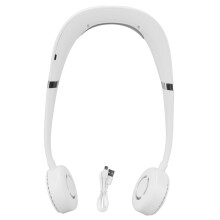 Hands Free Neck Fan Rechargeable Personal Portable Bladeless USB Charge Whisper Quiet Operation Adjustable Wind Direction Secure Fit For All Day Use