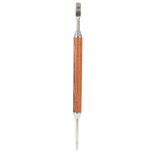Latte Pen For Coffee Artistry, High Quality Stainless Steel Wood Handle Double Head Design Barista Tools Easy To Clean Multifunctional Diy Coffee