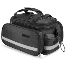 Borsa da sella per ciclisti, ideale per brevi e lunghi viaggi, borsa posteriore impermeabile con copertura antipioggia, ampio scomparto principale,
