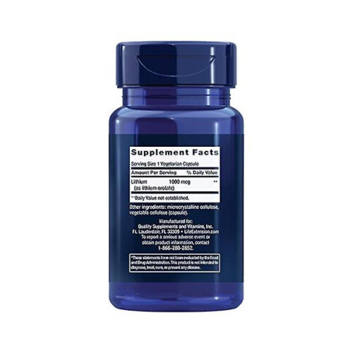Life Extension Lithium 1000 mcg 100 Count 1