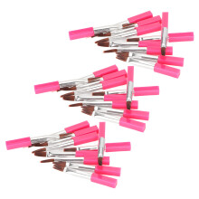 30 Stück Roserot Einweg-Augenlid- & Eyeliner-Pinsel, Tragbares Kunststoff-Set