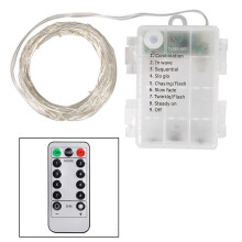 Easy To Clean Fairy Lights Battery Operated with Timer Mode Remote Control Lighting Modals High Quality Copper Wire String Lights for Holiday Wedding