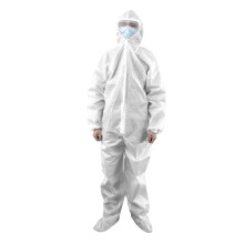Disposable Coverall Suit With Elastic Zipper Closure Durable Lightweight Design Soft Lightweight Polypropylene Waterproof Protective Clothing