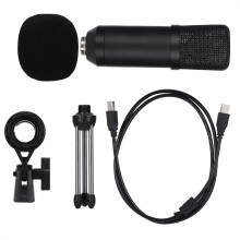 Recording Microphone For Singing, Gaming USB Mic With Detachable Clamp Superior Sound Quality Noise Reduction Foam Cap Plug And Play Compatible With