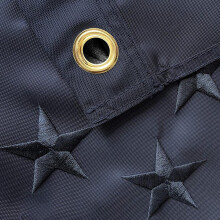 Black 35 Ft US Flag with Embroidered USA, Oxford Cloth, Indoor Outdoor