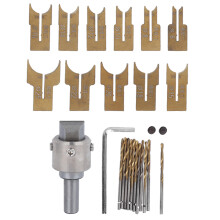 Fräserset für Holzperlenhersteller, Hartmetallkugelblatt, verstellbare Größe, C-förmige Hartmetallstahlklinge, Präzisionsbohren, hohe